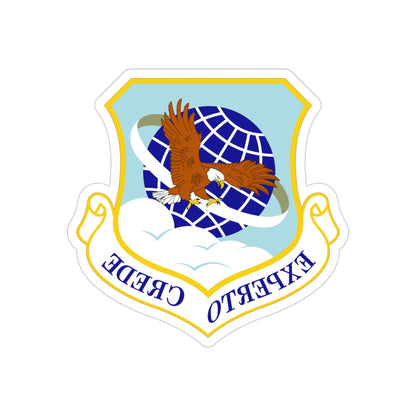 89th Airlift Wing (U.S. Air Force) REVERSE PRINT Transparent STICKER-4" × 4"-The Sticker Space