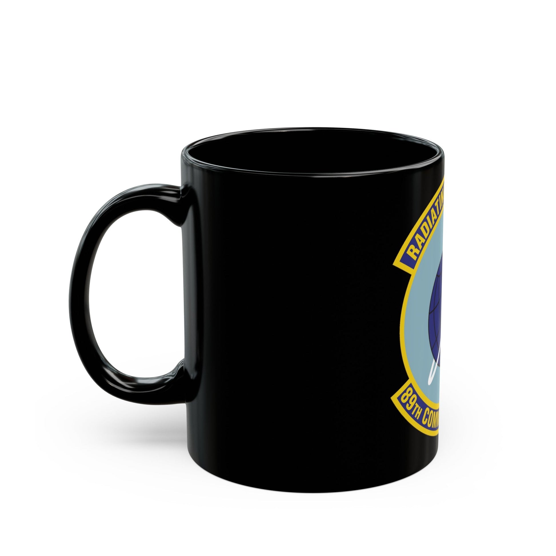 89th Communications Squadron (U.S. Air Force) Black Coffee Mug-The Sticker Space