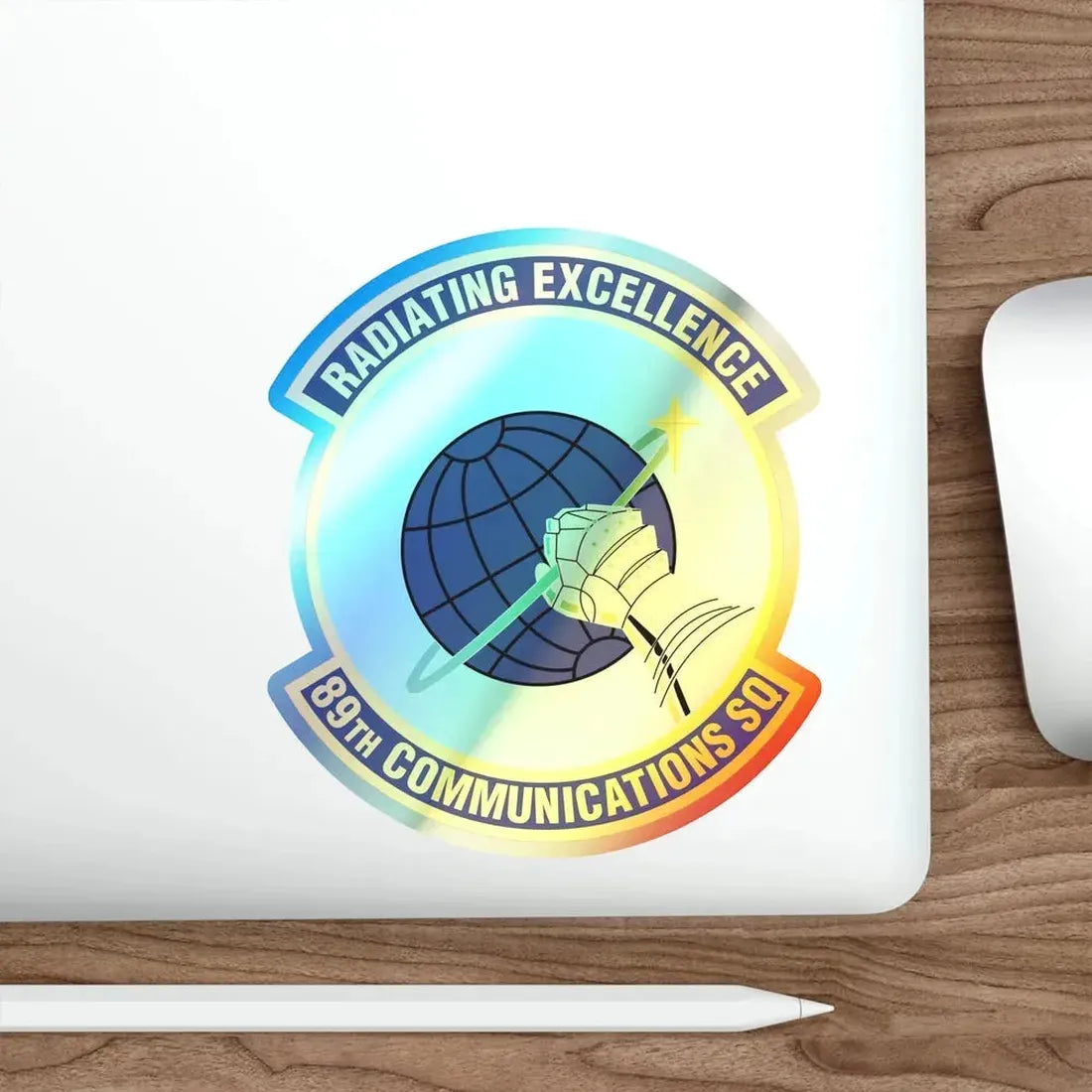 89th Communications Squadron (U.S. Air Force) Holographic STICKER Die-Cut Vinyl Decal - The Sticker Space