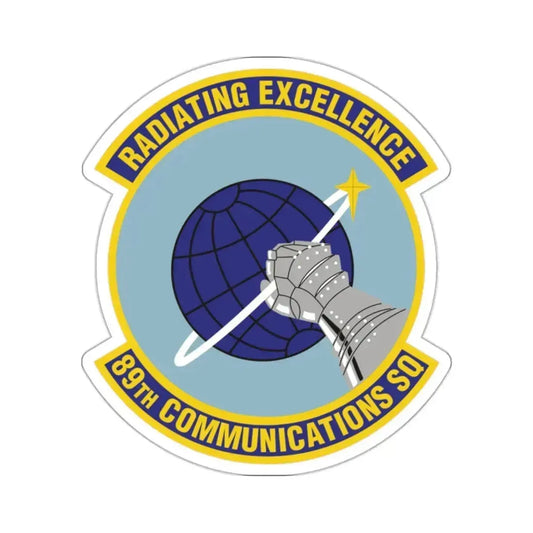 89th Communications Squadron (U.S. Air Force) STICKER Vinyl Kiss-Cut Decal 2 Inch White - The Sticker Space
