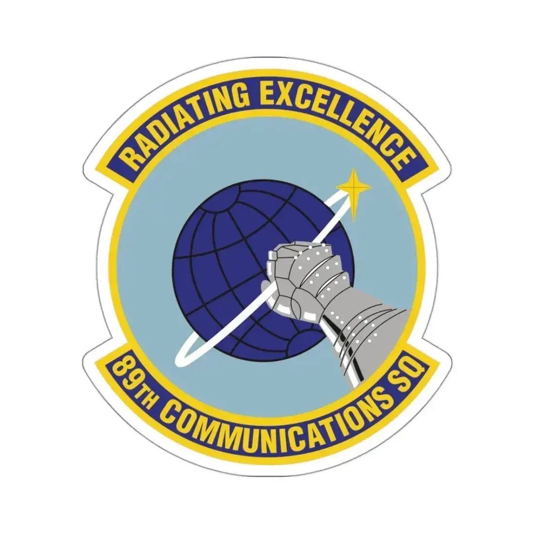 89th Communications Squadron (U.S. Air Force) STICKER Vinyl Kiss-Cut Decal 3 Inch White - The Sticker Space