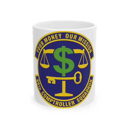 89th Comptroller Squadron (U.S. Air Force) White Coffee Mug-11oz-The Sticker Space