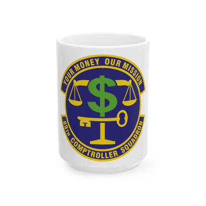 89th Comptroller Squadron (U.S. Air Force) White Coffee Mug-15oz-The Sticker Space