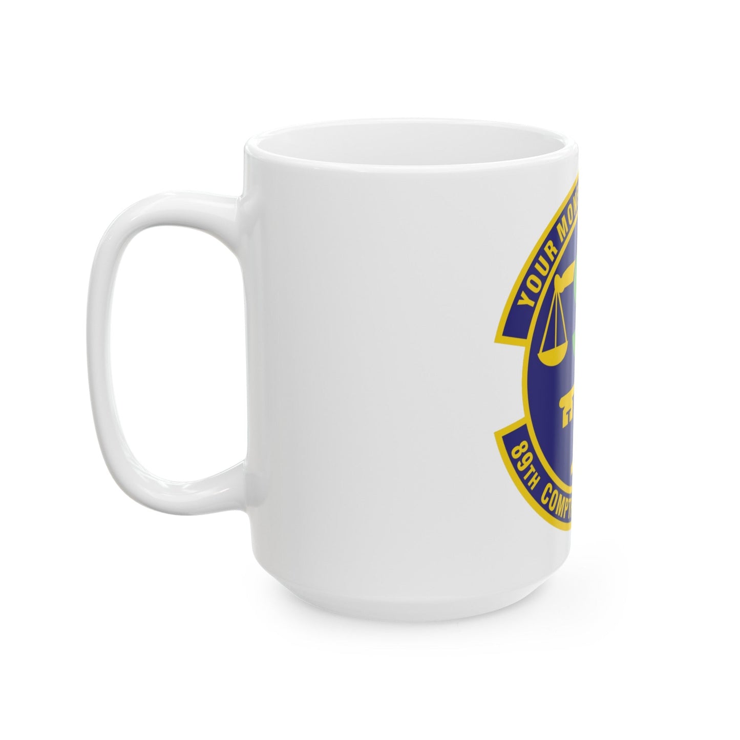 89th Comptroller Squadron (U.S. Air Force) White Coffee Mug-The Sticker Space