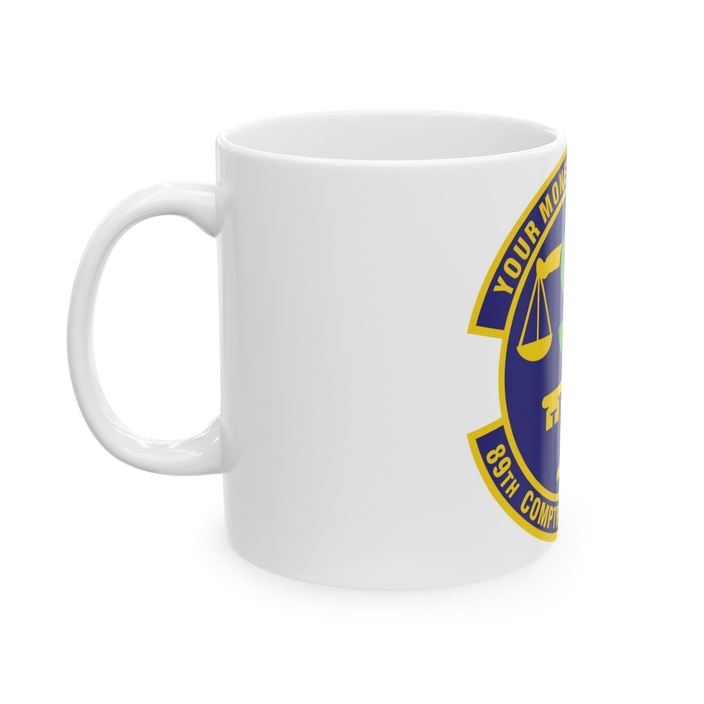 89th Comptroller Squadron (U.S. Air Force) White Coffee Mug-The Sticker Space