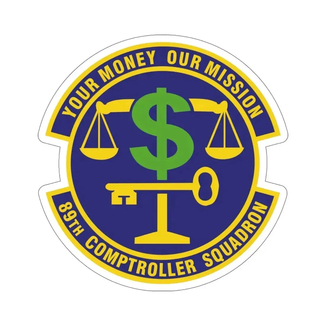 89th Comptroller Squadron (U.S. Air Force) STICKER Vinyl Die-Cut Decal - The Sticker Space