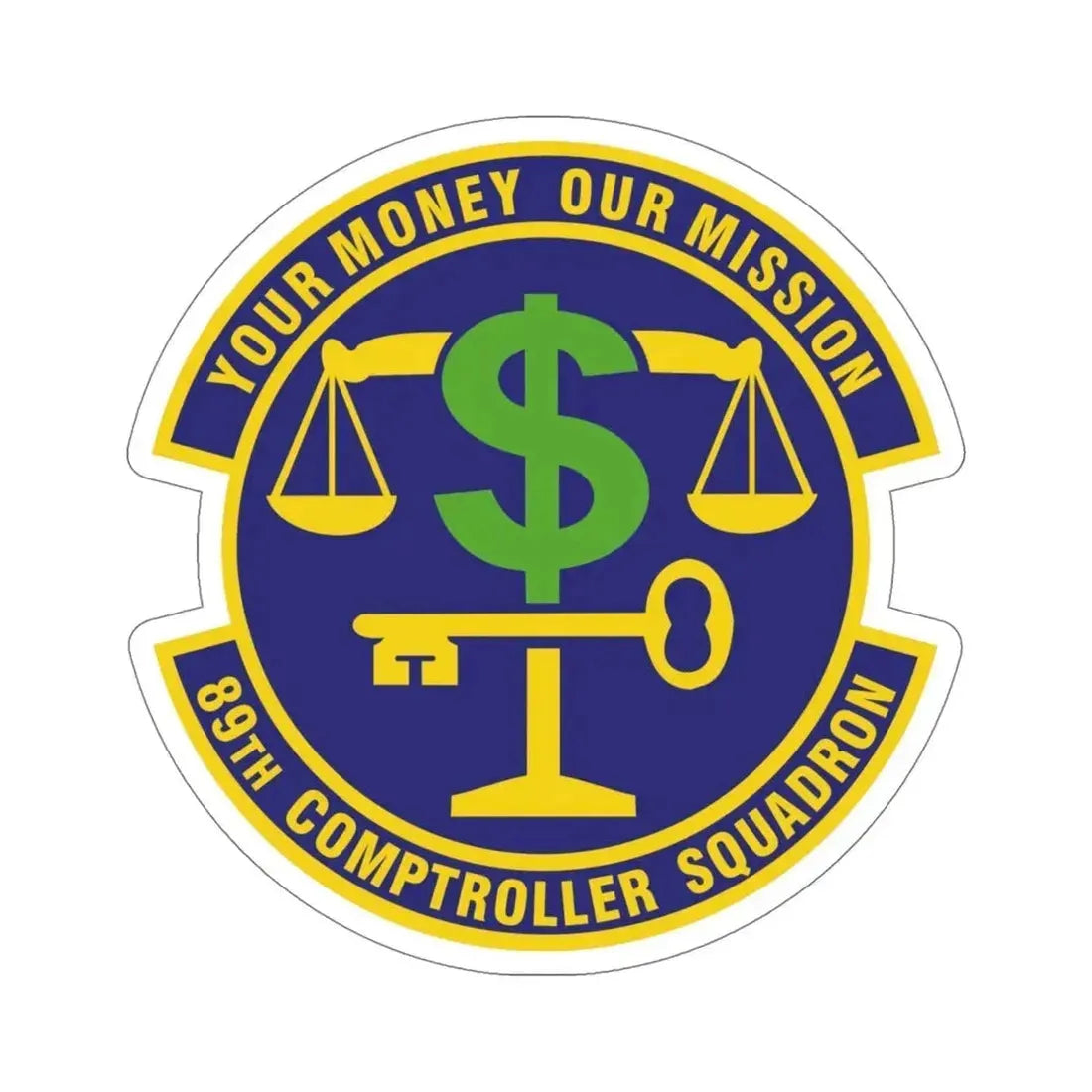 89th Comptroller Squadron (U.S. Air Force) STICKER Vinyl Die-Cut Decal - The Sticker Space