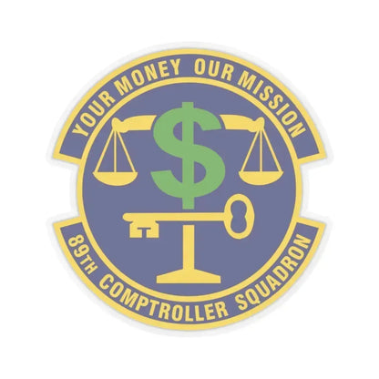89th Comptroller Squadron (U.S. Air Force) STICKER Vinyl Kiss-Cut Decal 6 Inch Transparent - The Sticker Space