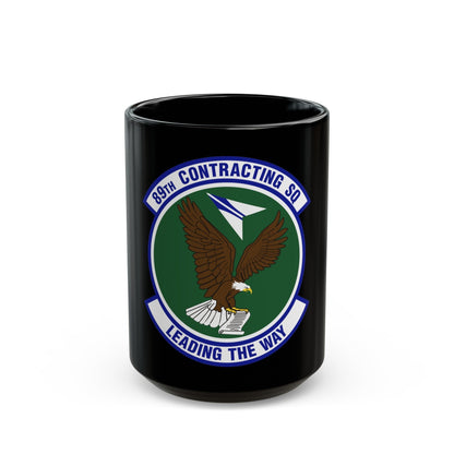 89th Contracting Squadron (U.S. Air Force) Black Coffee Mug-15oz-The Sticker Space