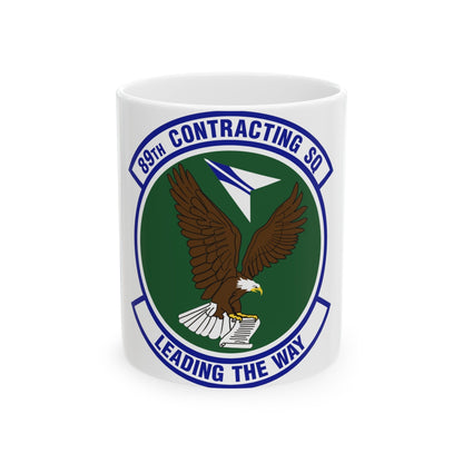 89th Contracting Squadron (U.S. Air Force) White Coffee Mug-11oz-The Sticker Space