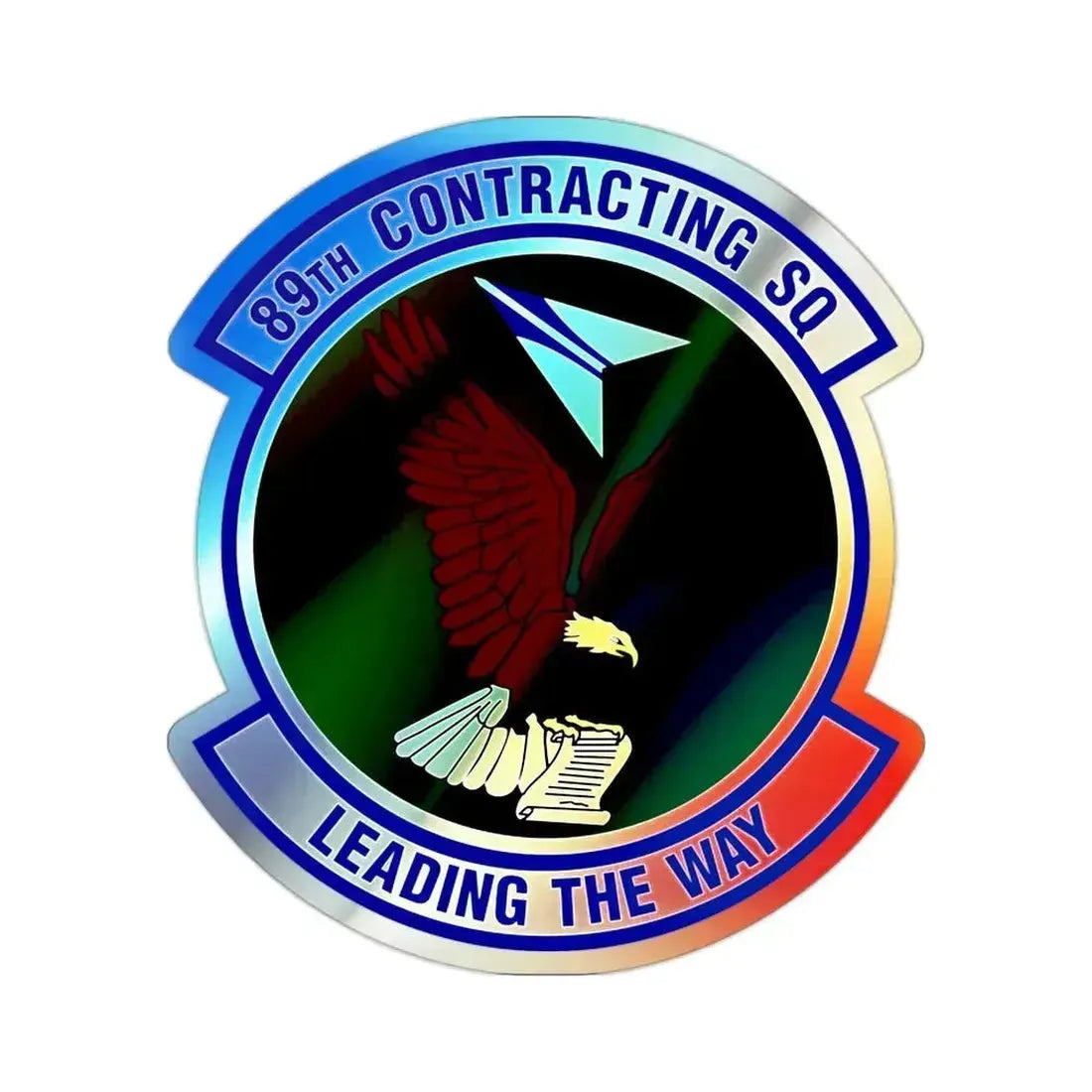 89th Contracting Squadron (U.S. Air Force) Holographic STICKER Die-Cut Vinyl Decal 2 Inch Holographic - The Sticker Space