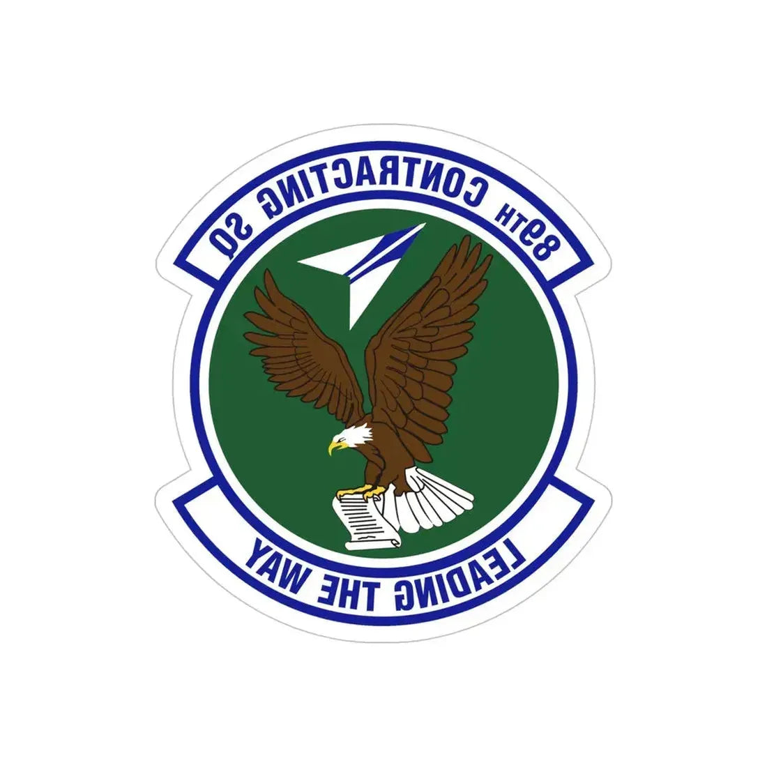 89th Contracting Squadron (U.S. Air Force) REVERSE PRINT Transparent Die-Cut STICKER - The Sticker Space