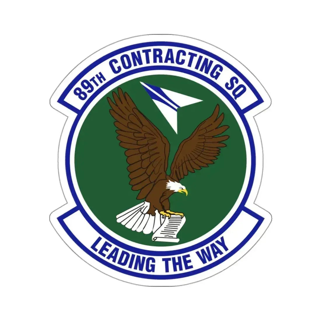 89th Contracting Squadron (U.S. Air Force) STICKER Vinyl Kiss-Cut Decal 3 Inch White - The Sticker Space