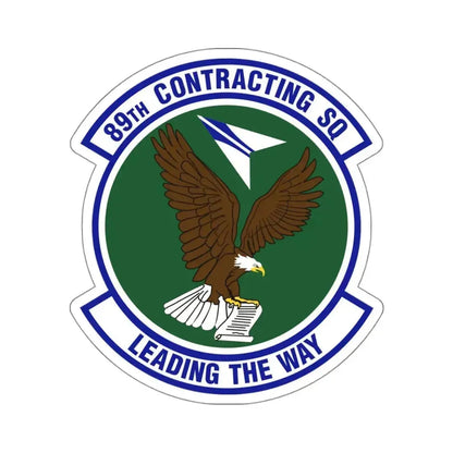 89th Contracting Squadron (U.S. Air Force) STICKER Vinyl Kiss-Cut Decal 4 Inch White - The Sticker Space