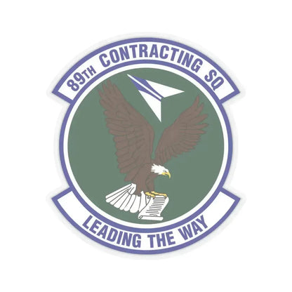 89th Contracting Squadron (U.S. Air Force) STICKER Vinyl Kiss-Cut Decal 6 Inch Transparent - The Sticker Space