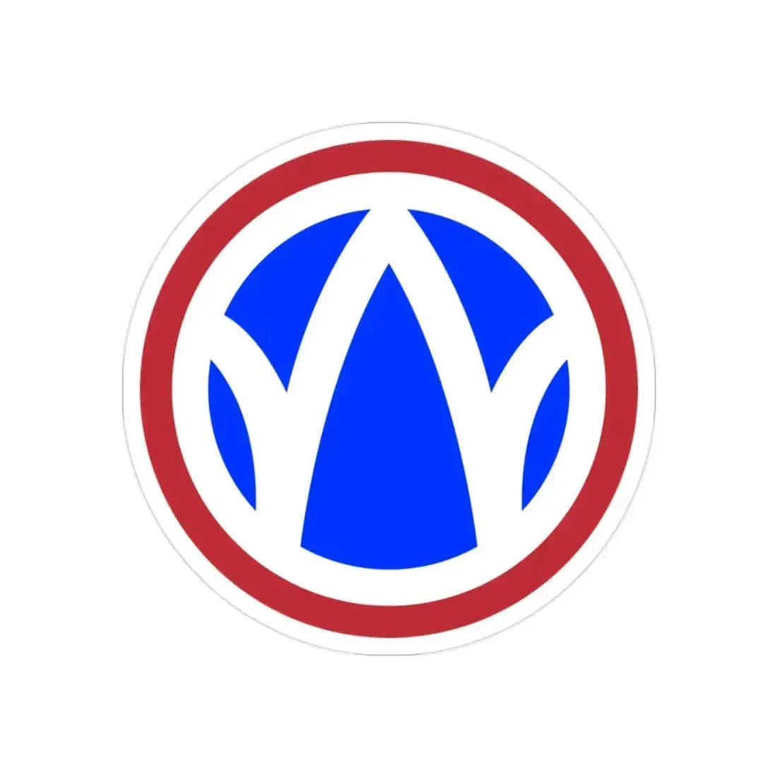 89th Regional Readiness Command SSI (U.S. Army) REVERSE PRINT Transparent Die-Cut STICKER 2 Inch Die-Cut Transparent - The Sticker Space