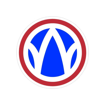 89th Regional Readiness Command SSI (U.S. Army) REVERSE PRINT Transparent Die-Cut STICKER 2 Inch Die-Cut Transparent - The Sticker Space