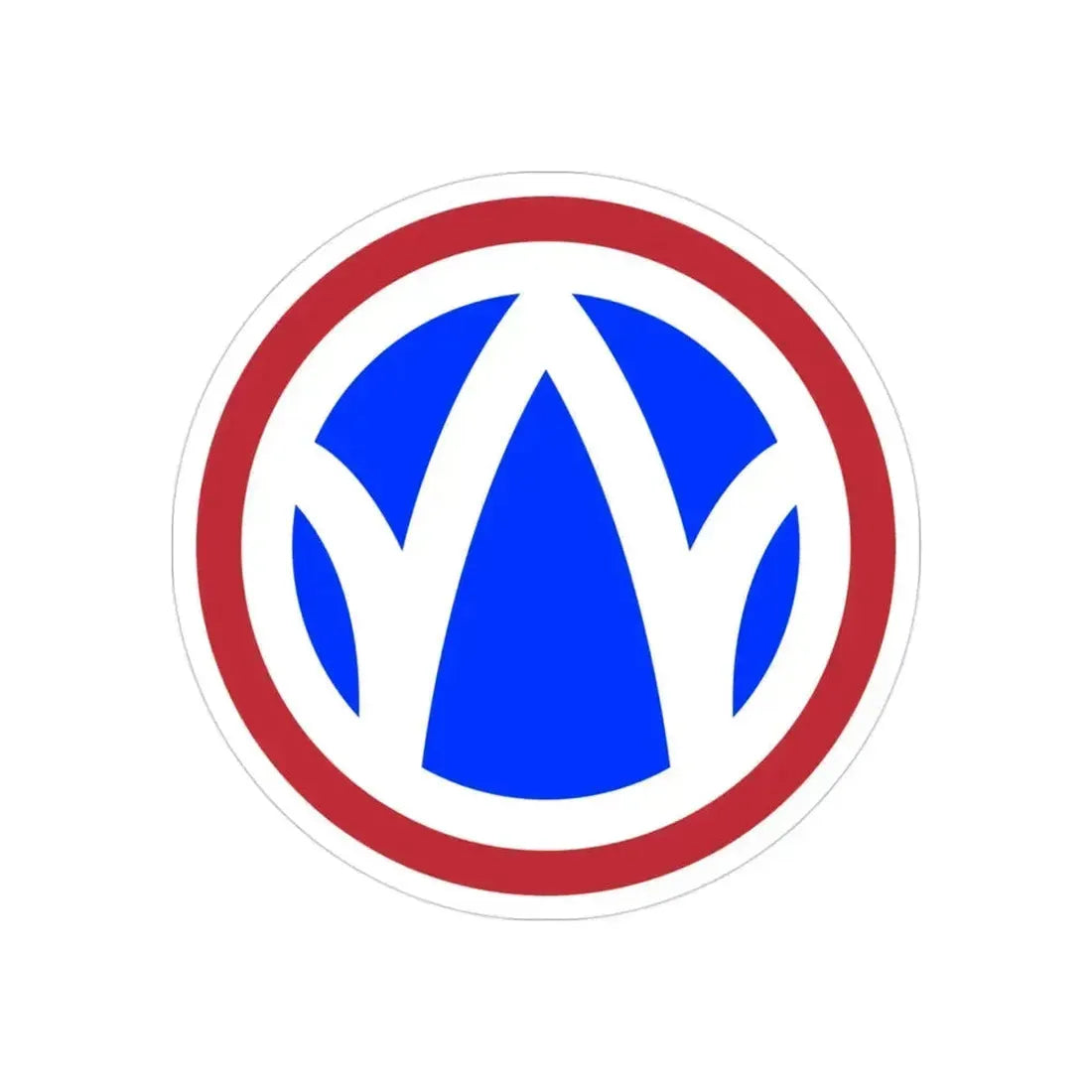 89th Regional Readiness Command SSI (U.S. Army) REVERSE PRINT Transparent Die-Cut STICKER 3 Inch Die-Cut Transparent - The Sticker Space