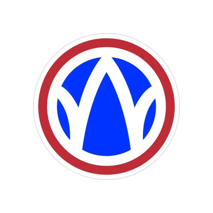 89th Regional Readiness Command SSI (U.S. Army) REVERSE PRINT Transparent Die-Cut STICKER 3 Inch Die-Cut Transparent - The Sticker Space