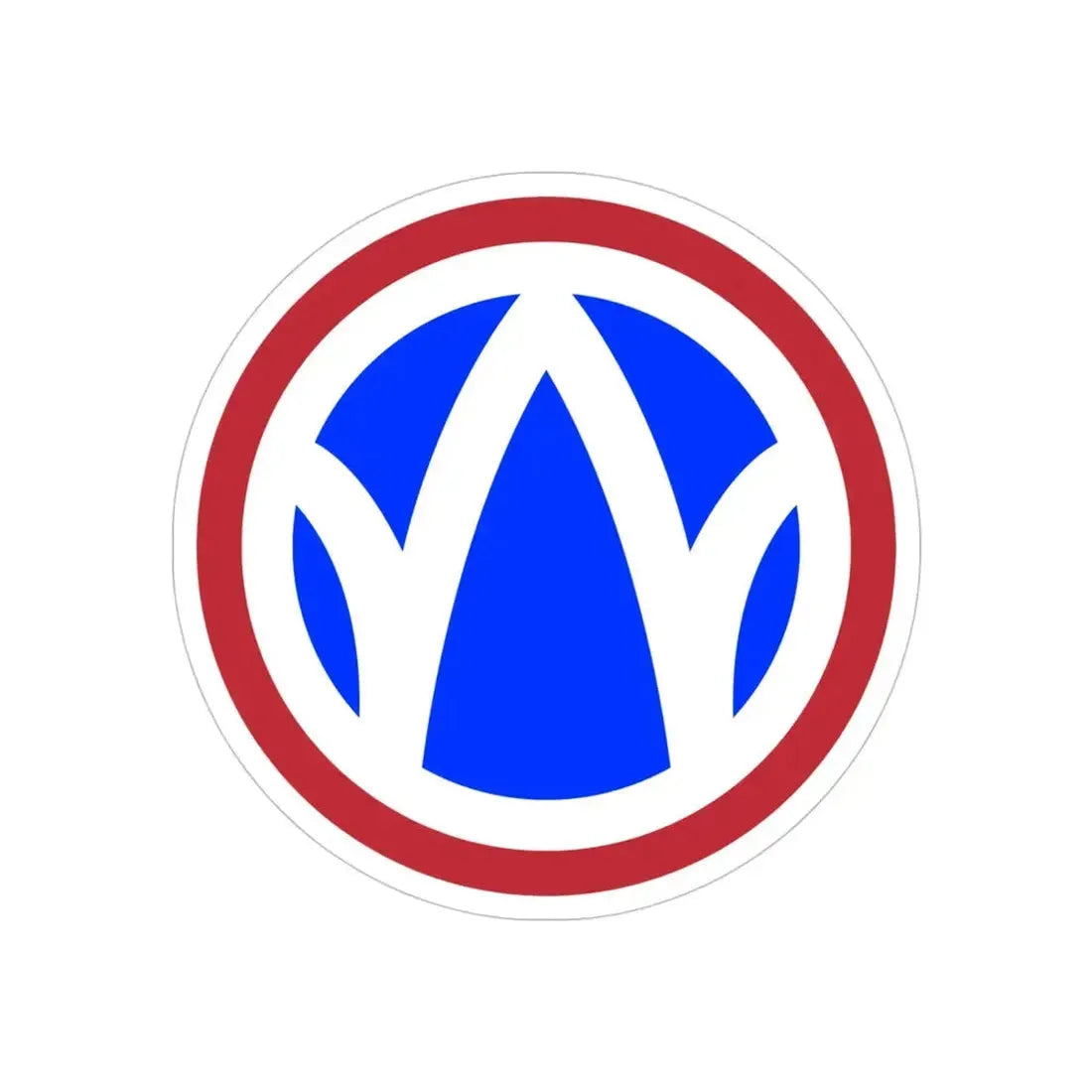 89th Regional Readiness Command SSI (U.S. Army) REVERSE PRINT Transparent Die-Cut STICKER 4 Inch Die-Cut Transparent - The Sticker Space