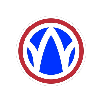 89th Regional Readiness Command SSI (U.S. Army) REVERSE PRINT Transparent Die-Cut STICKER 4 Inch Die-Cut Transparent - The Sticker Space