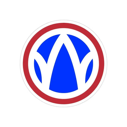 89th Regional Readiness Command SSI (U.S. Army) REVERSE PRINT Transparent Die-Cut STICKER 5 Inch Die-Cut Transparent - The Sticker Space