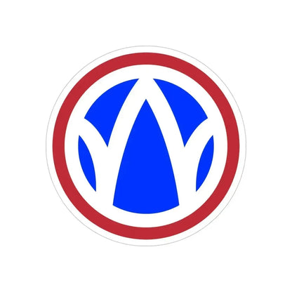 89th Regional Readiness Command SSI (U.S. Army) REVERSE PRINT Transparent Die-Cut STICKER 6 Inch Die-Cut Transparent - The Sticker Space