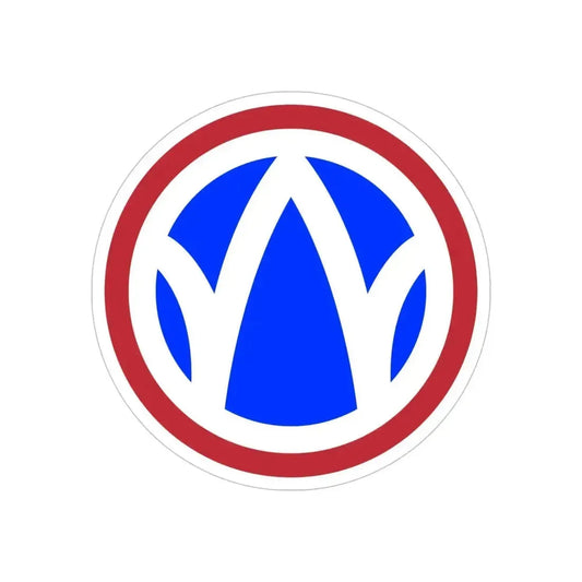 89th Regional Readiness Command SSI (U.S. Army) REVERSE PRINT Transparent Die-Cut STICKER 6 Inch Die-Cut Transparent - The Sticker Space