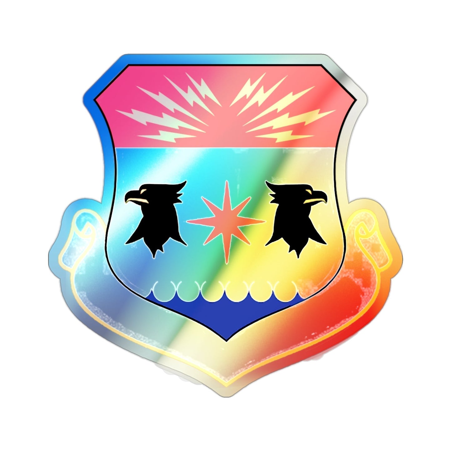 8th Air Division (U.S. Air Force) Holographic STICKER Die-Cut Vinyl Decal-2 Inch-The Sticker Space
