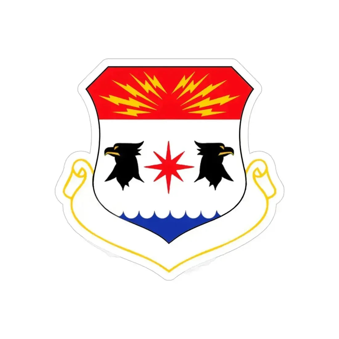 8th Air Division (U.S. Air Force) REVERSE PRINT Transparent Die-Cut STICKER 4 Inch Die-Cut Transparent - The Sticker Space