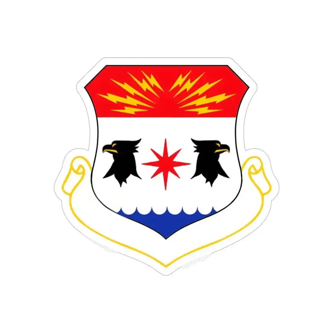 8th Air Division (U.S. Air Force) REVERSE PRINT Transparent Die-Cut STICKER 5 Inch Die-Cut Transparent - The Sticker Space