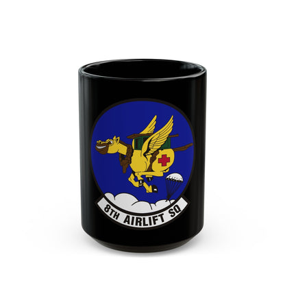 8th Airlift Squadron (U.S. Air Force) Black Coffee Mug-15oz-The Sticker Space