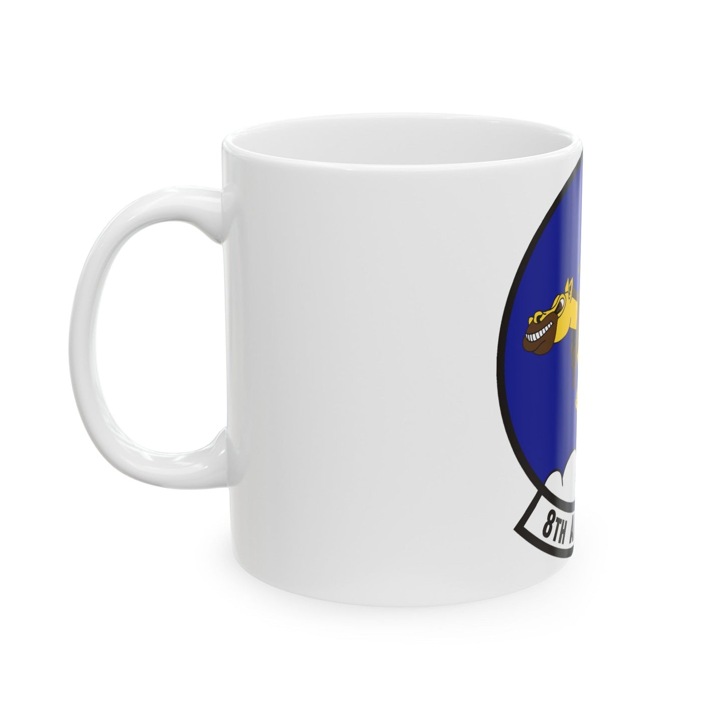 8th Airlift Squadron (U.S. Air Force) White Coffee Mug-The Sticker Space