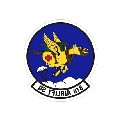 8th Airlift Squadron (U.S. Air Force) REVERSE PRINT Transparent Die-Cut STICKER - The Sticker Space