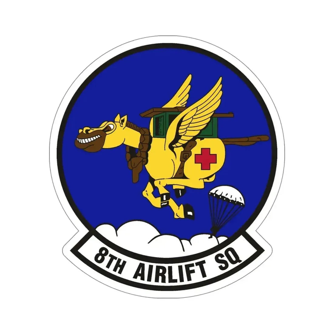 8th Airlift Squadron (U.S. Air Force) STICKER Vinyl Die-Cut Decal 5 Inch - The Sticker Space