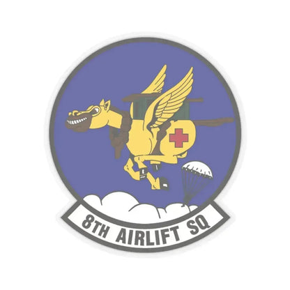 8th Airlift Squadron (U.S. Air Force) STICKER Vinyl Kiss-Cut Decal 2 Inch Transparent - The Sticker Space