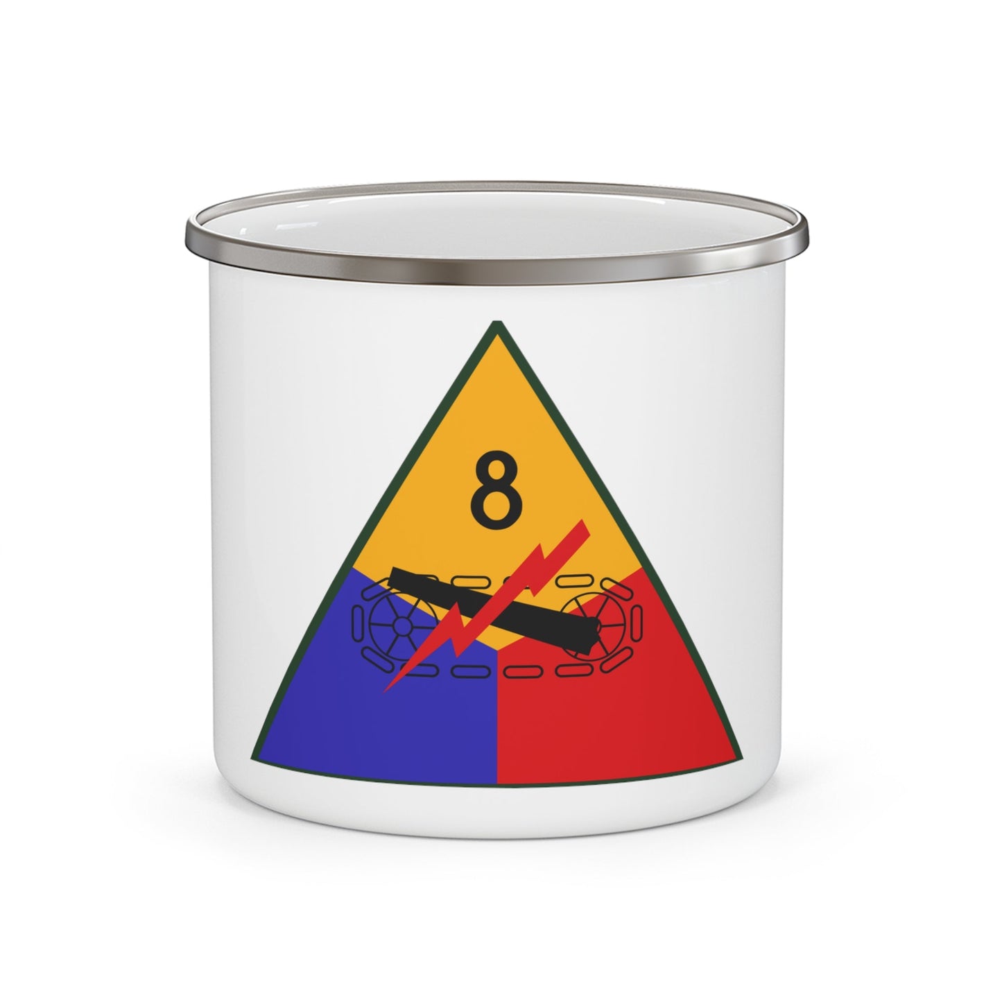 8th Armored Division (U.S. Army) 12oz Enamel Mug-12oz-The Sticker Space