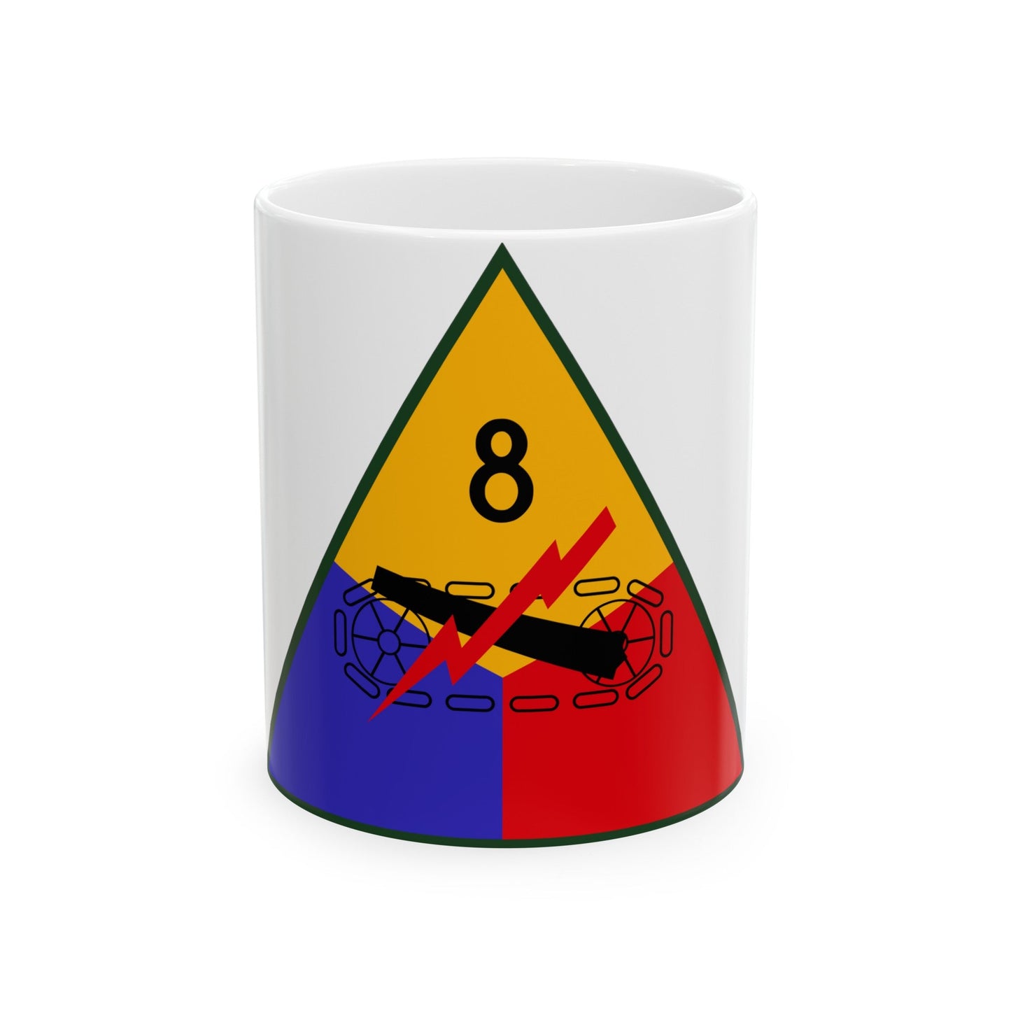 8th Armored Division (U.S. Army) White Coffee Mug-11oz-The Sticker Space