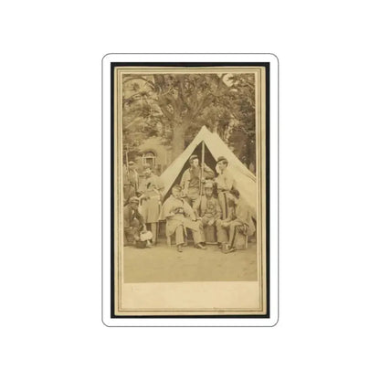 8th Company Soldiers At A Military Camp, Possibly In Washington, D.C. (U.S. Civil War) STICKER Vinyl Die-Cut Decal White Die-Cut 2 Inch - The Sticker Space