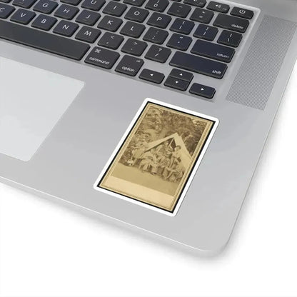 8Th Company Soldiers at a Military Camp, Possibly in Washington, D.C. (U.S. Civil War) STICKER Vinyl Kiss-Cut Decal - The Sticker Space