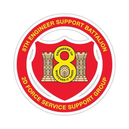 8th Engineer Support Battalion 2nd Force Service Support Group (USMC) STICKER Vinyl Die-Cut Decal-5 Inch-The Sticker Space