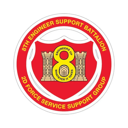 8th Engineer Support Battalion 2nd Force Service Support Group (USMC) STICKER Vinyl Die-Cut Decal - The Sticker Space