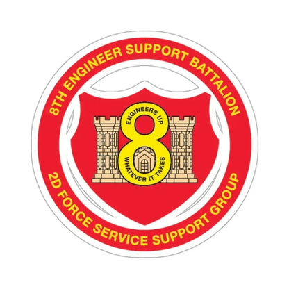 8th Engineer Support Battalion 2nd Force Service Support Group (USMC) STICKER Vinyl Kiss-Cut Decal - The Sticker Space