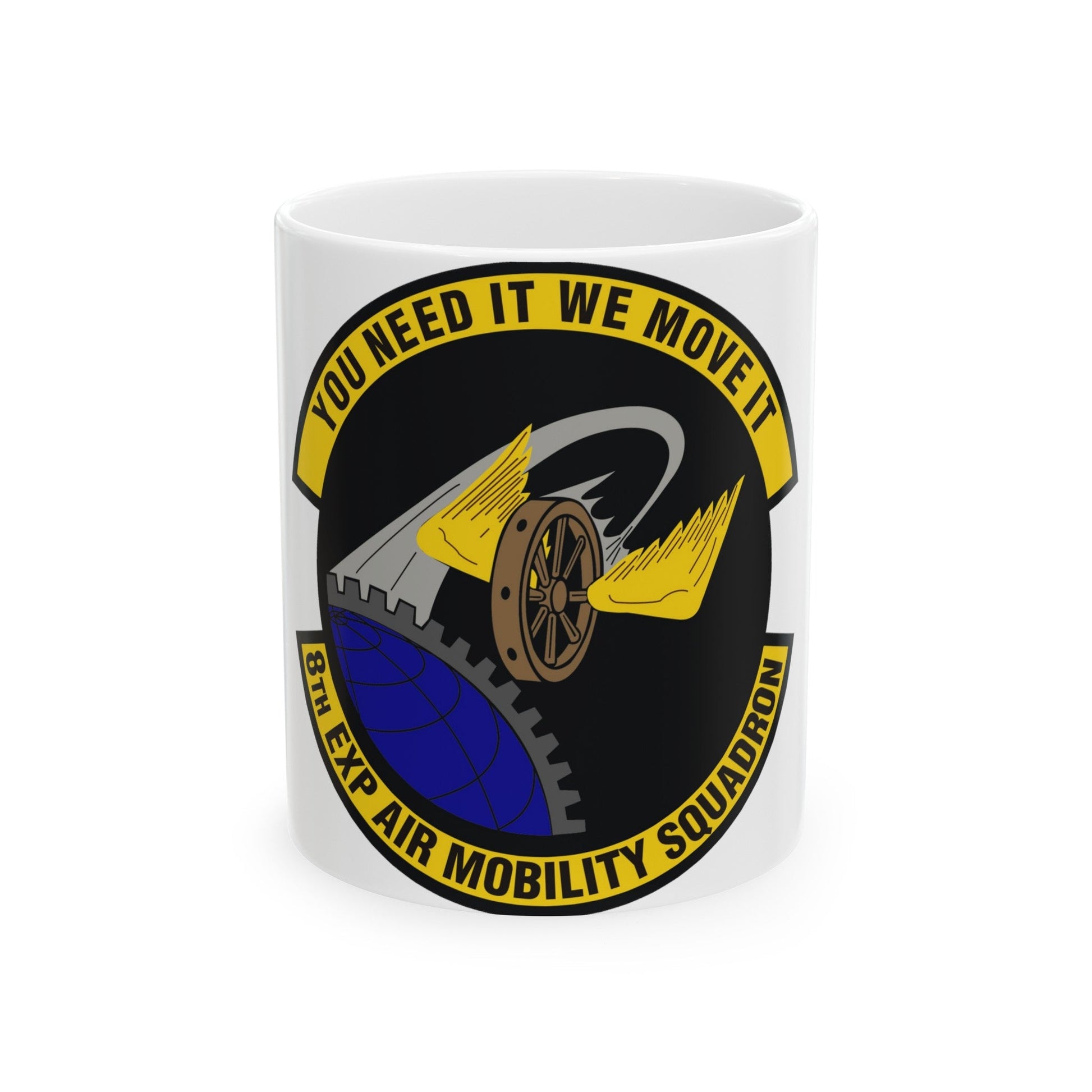 8th Expeditionary Air Mobility Squadron (U.S. Air Force) White Coffee Mug-11oz-The Sticker Space