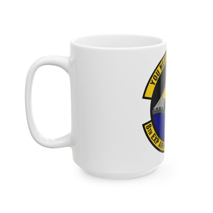 8th Expeditionary Air Mobility Squadron (U.S. Air Force) White Coffee Mug-The Sticker Space