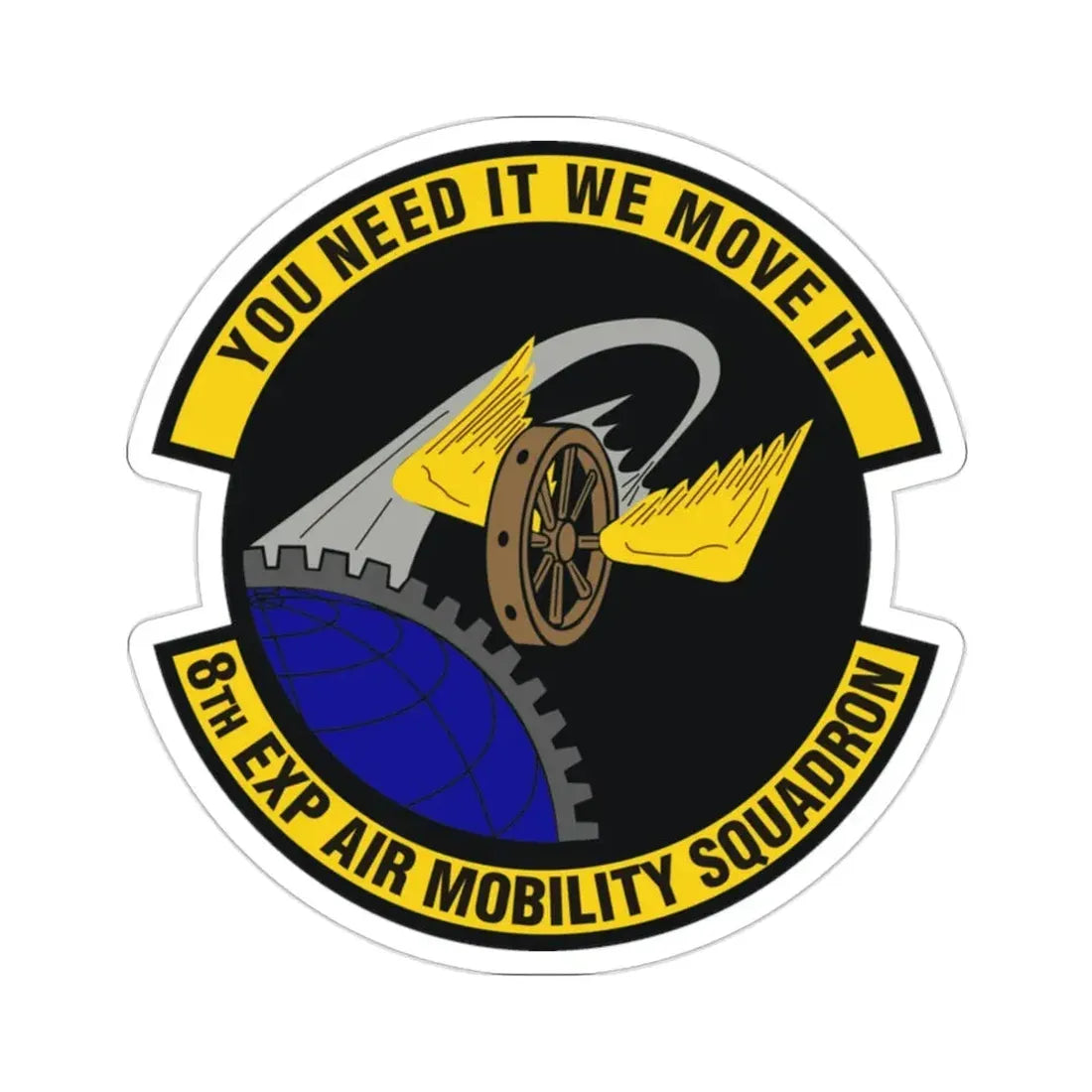 8th Expeditionary Air Mobility Squadron (U.S. Air Force) STICKER Vinyl Die-Cut Decal - The Sticker Space