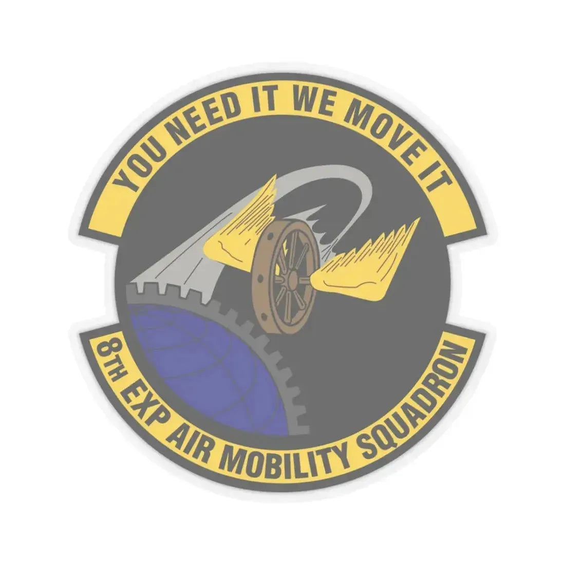 8th Expeditionary Air Mobility Squadron (U.S. Air Force) STICKER Vinyl Kiss-Cut Decal 3 Inch Transparent - The Sticker Space