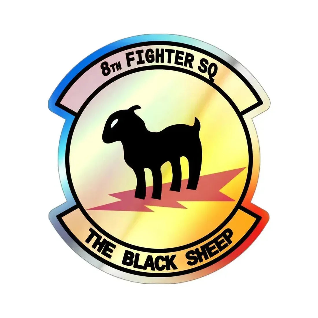 8th Fighter Squadron (U.S. Air Force) Holographic STICKER Die-Cut Vinyl Decal 3 Inch Holographic - The Sticker Space