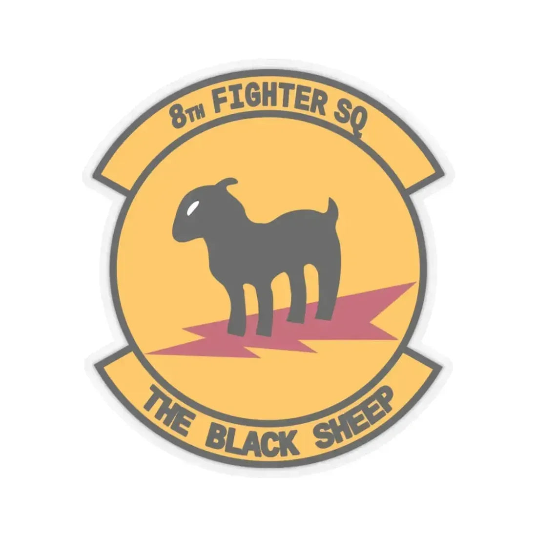 8th Fighter Squadron (U.S. Air Force) STICKER Vinyl Kiss-Cut Decal 3 Inch Transparent - The Sticker Space