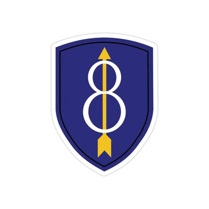 8th Infantry Division patch (U.S. Army) REVERSE PRINT Transparent Die-Cut STICKER - The Sticker Space
